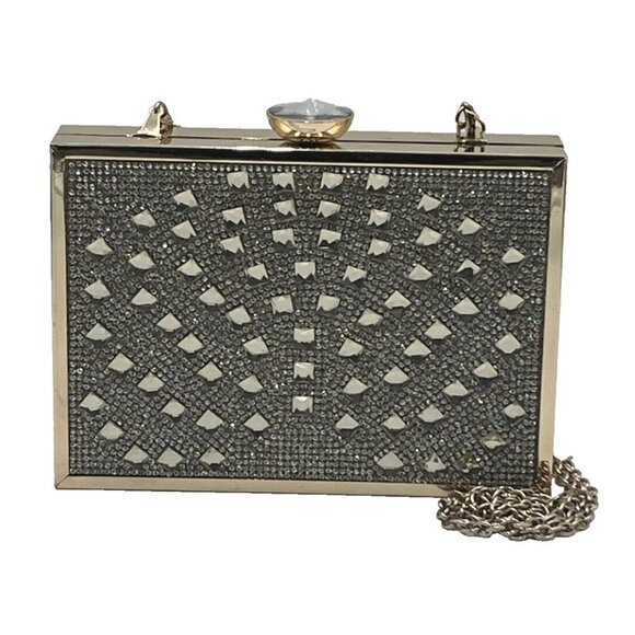 INC International Concepts Women's Clutch Metal Rose Gold - Silver Handbags - Picture 2 of 12